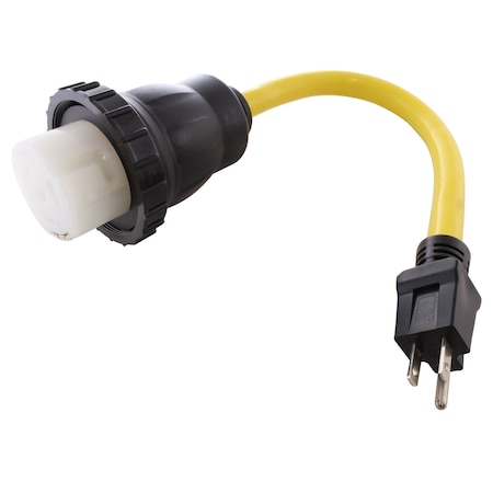 Ac Works Plug Adapter, STW, SS2-50R, 5-15P, 1.5 ft., Yellow S515M50-018